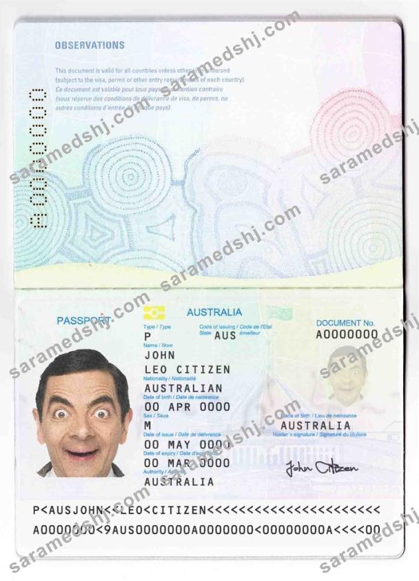 Australian standard passport
